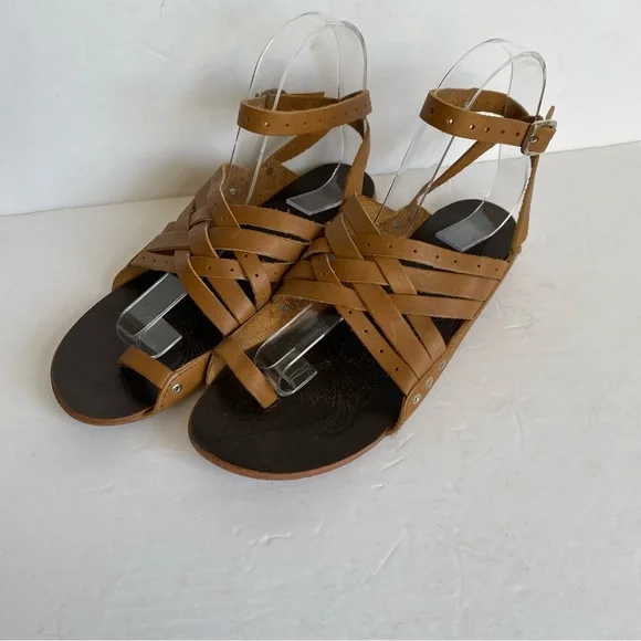 Free People Tan Strappy Sandals - Picture 5 of 11